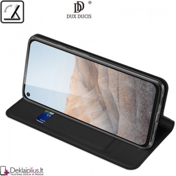 Dux Ducis dirbtinės odos atverčiamas dėklas - juodas (telefonui Google Pixel 5A 5G)